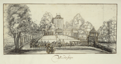 135441 Gezicht op de woontoren van het kasteel Weerdesteyn te Nederlangbroek (gemeente Langbroek).
